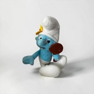 Vintage Smurf Plush Promo Kellytoy Stuffed Toy with Mirror